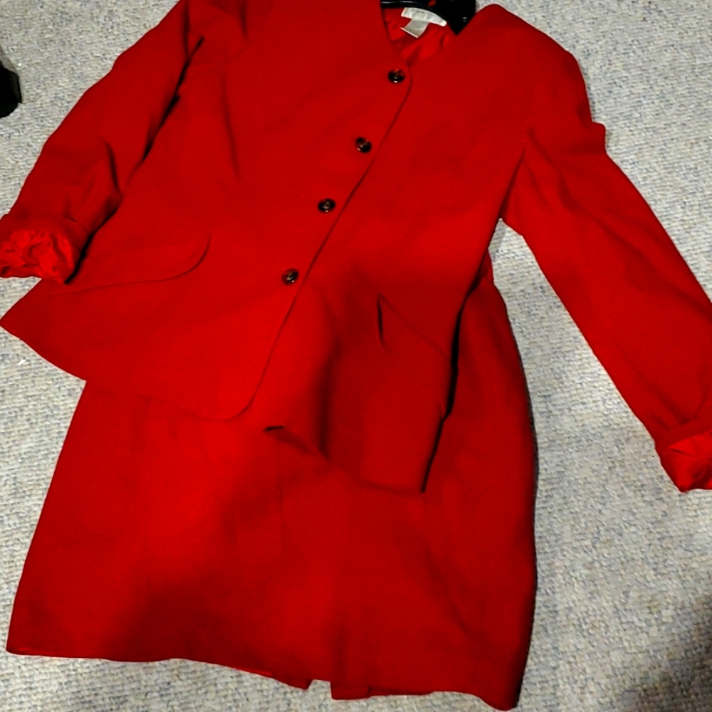 Casual Corner red business suit...size 10
